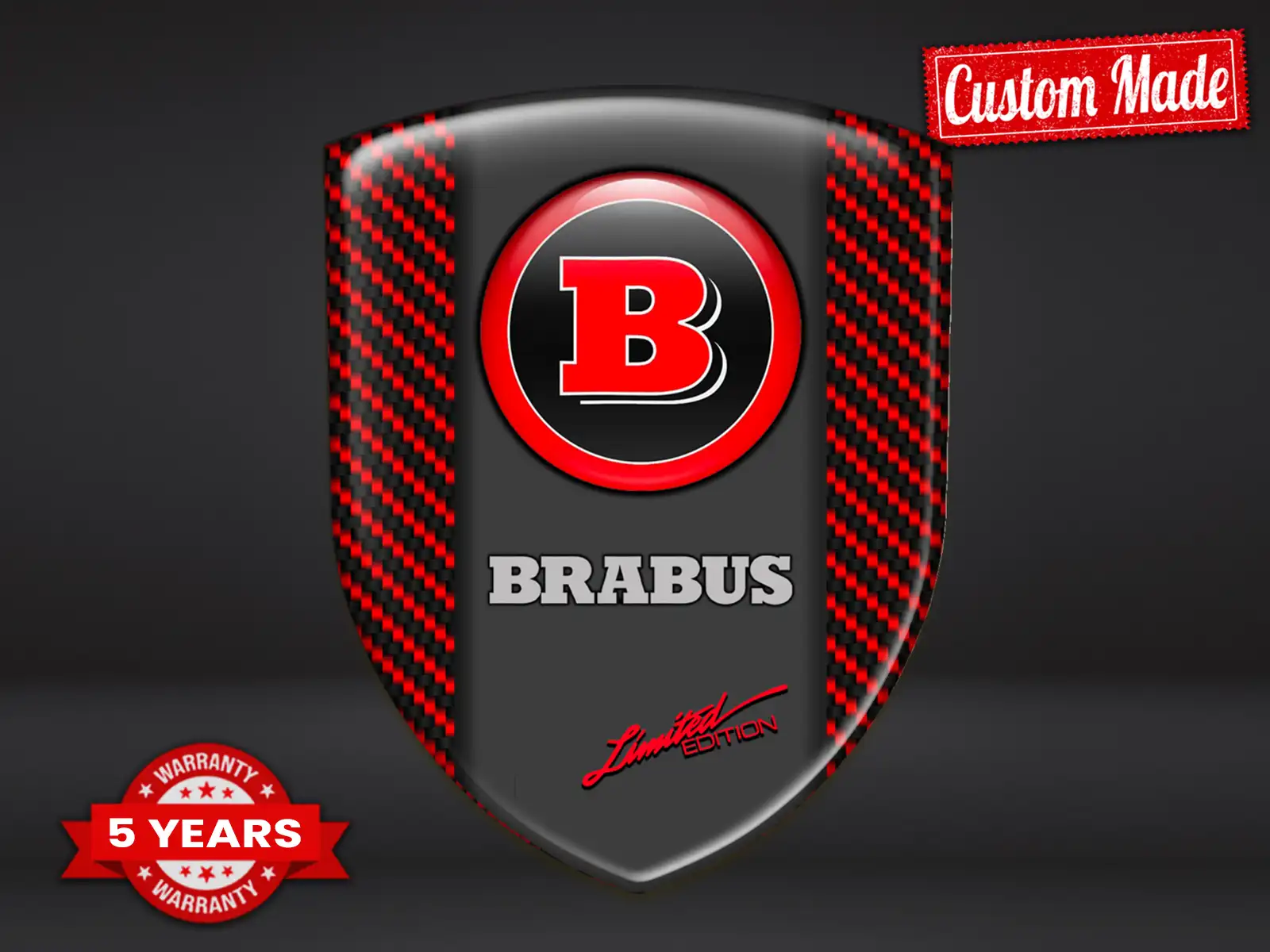 Brabus Doming Aufkleber Auto Robust Limitiert Universal